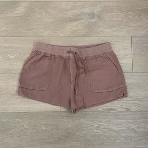 Aritzia brand community shorts- size L - brown